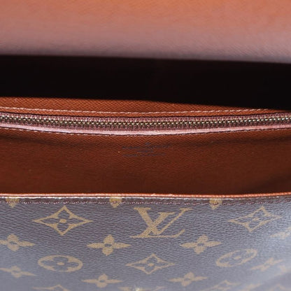 Louis Vuitton Saint-cloud Monogram PVC Leather Push Lock Shoulder Bag Gold