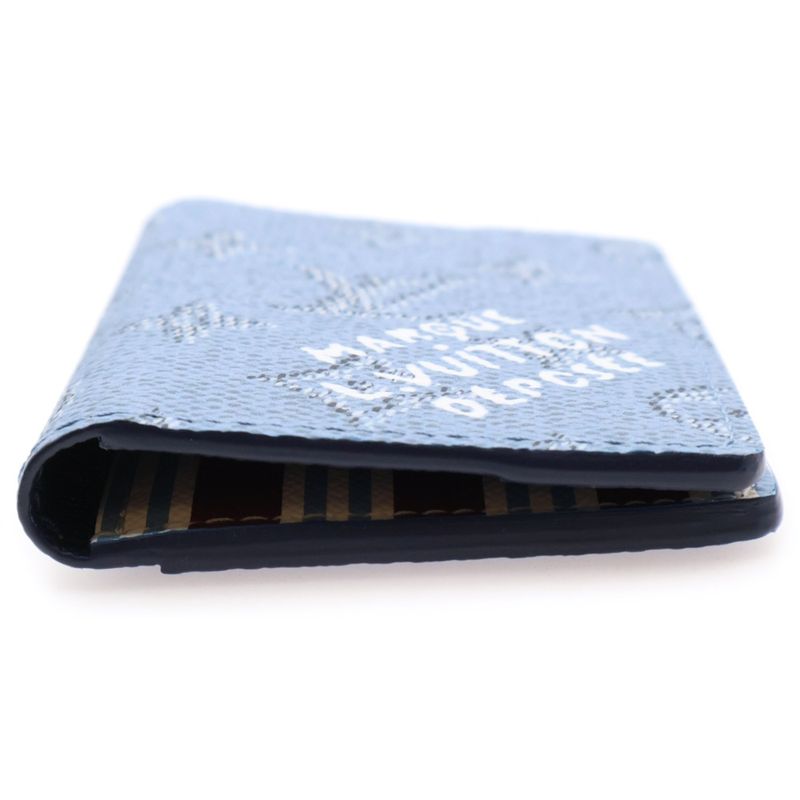 Louis Vuitton Monogram Organizer Deux Poches Fragment Case Card Case Light Blue