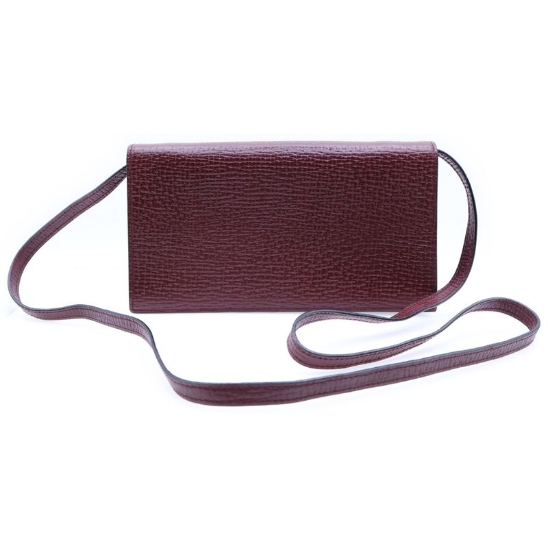 Loewe Valentine Shoulder Wallet Mini Bag Shoulder Bag Bordeaux Wine Red Leather
