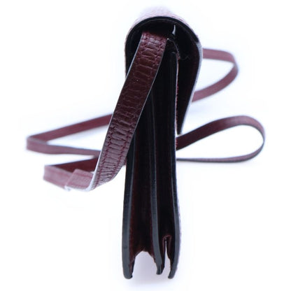 Loewe Valentine Shoulder Wallet Mini Bag Shoulder Bag Bordeaux Wine Red Leather