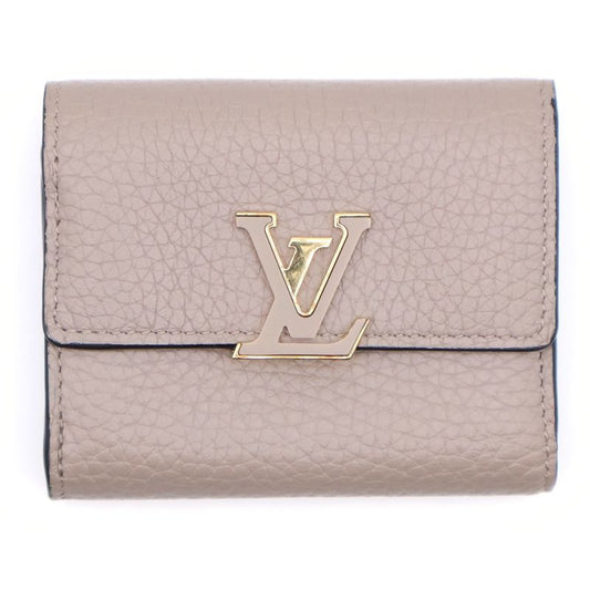 Louis Vuitton Portefeuille Capucines XS Trifold Compact Wallet Coin Case Beige