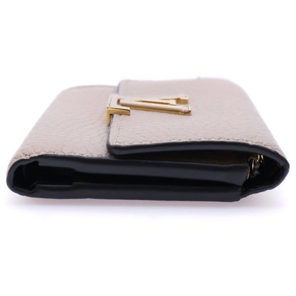 Louis Vuitton Portefeuille Capucines XS Trifold Compact Wallet Coin Case Beige