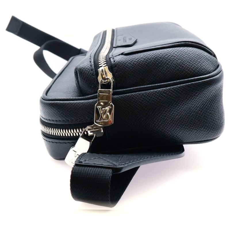 Louis Vuitton Taiga Bum Bag Waist Bag Body Bag Shoulder Bag Black Leather