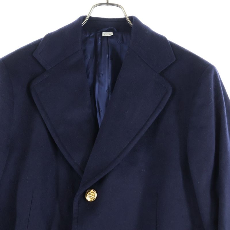 Gucci 20AW Cashmere Long Chester Coat Navy 625863