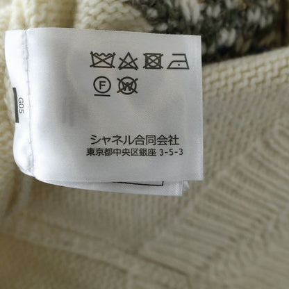 Chanel Coconage Collection Long-sleeved Cable Knit Sweater Ivory