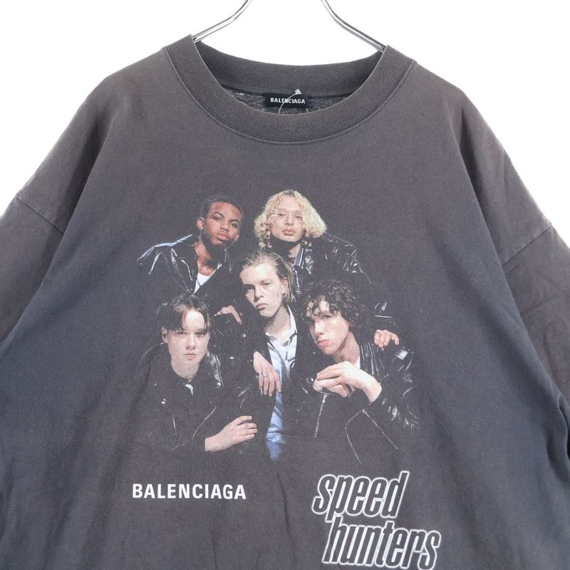 Balenciaga 19AW Speed Hunters Speed Hunters Print Crew Neck Short Sleeve