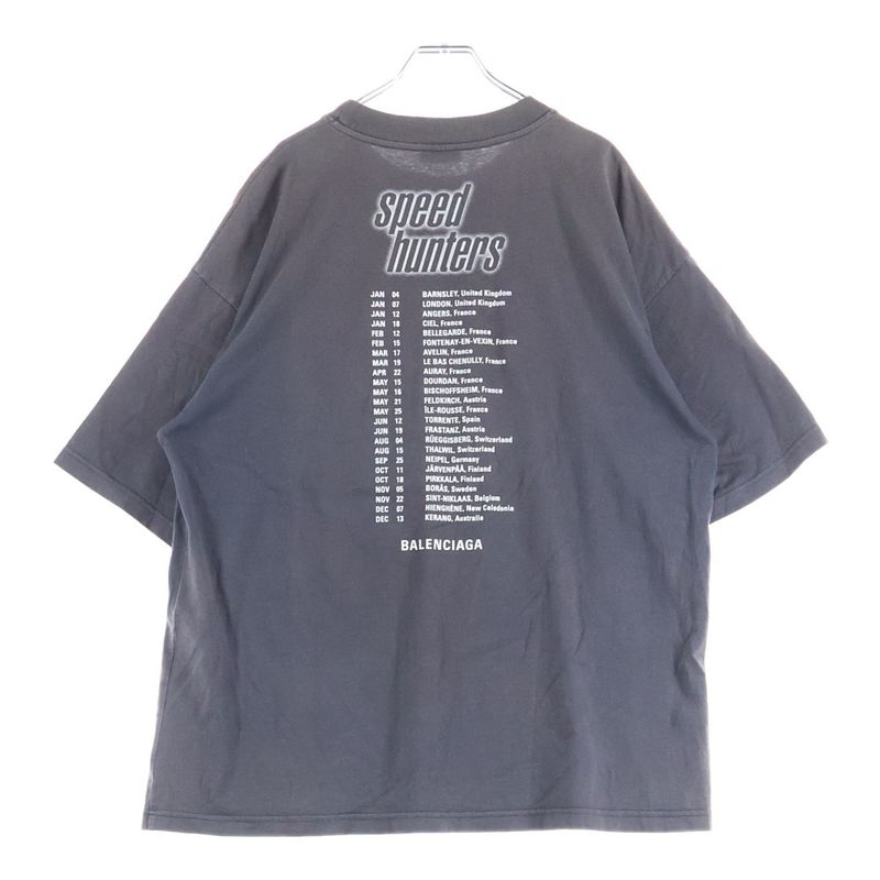 Balenciaga 19AW Speed Hunters Speed Hunters Print Crew Neck Short Sleeve