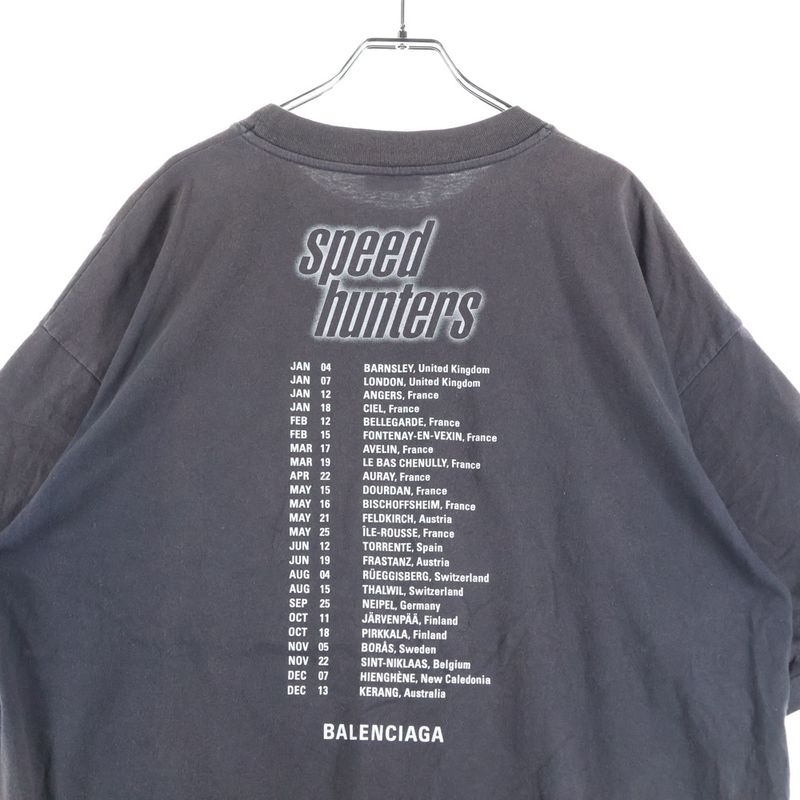 Balenciaga 19AW Speed Hunters Speed Hunters Print Crew Neck Short Sleeve