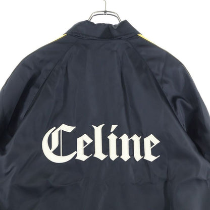 Celine 25SS Logo Embroidered Nylon Zip-up Coach Jacket Black Rv08x195x