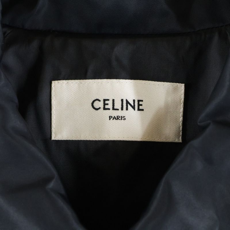 Celine 25SS Logo Embroidered Nylon Zip-up Coach Jacket Black Rv08x195x