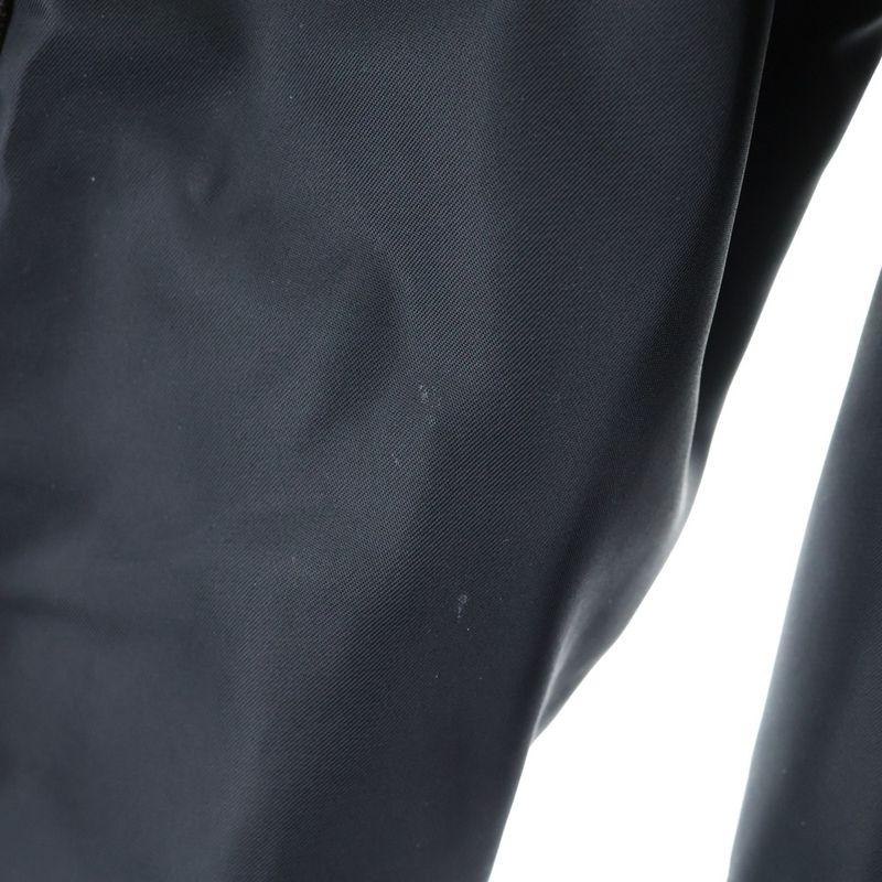 Celine 25SS Logo Embroidered Nylon Zip-up Coach Jacket Black Rv08x195x