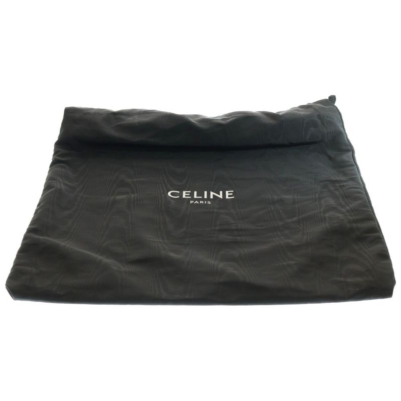 Celine Cabas Phantom Checked Wool Leather Shoulder Tote Bag Brown/black