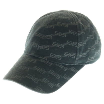 Balenciaga BB Logo Baseball Cap Hat Black Cotton 704104