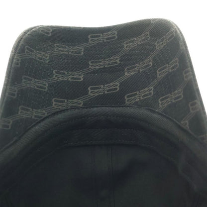 Balenciaga BB Logo Baseball Cap Hat Black Cotton 704104