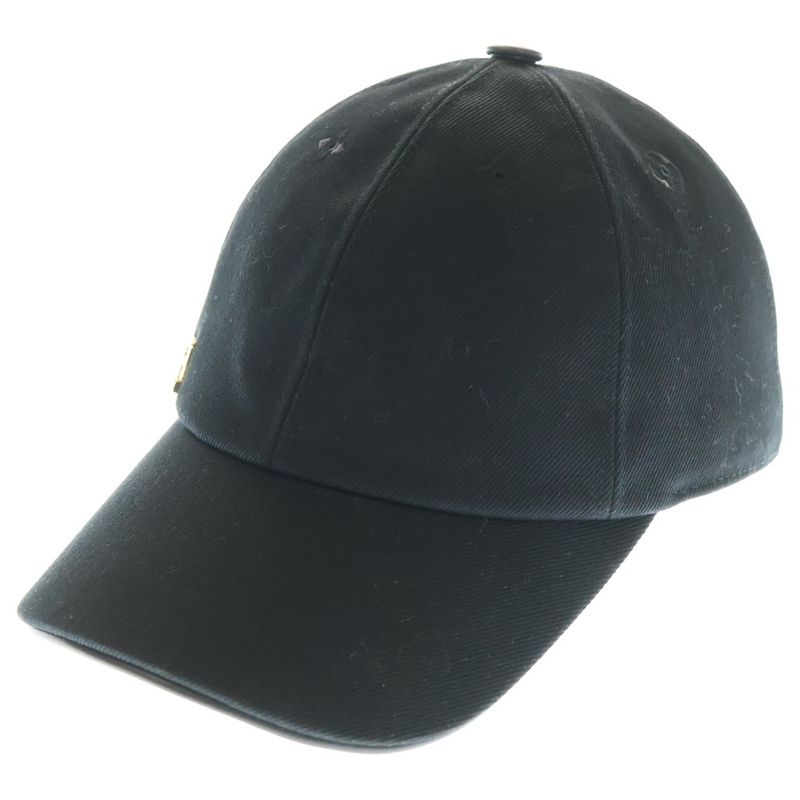 Louis Vuitton Cap LV Iconic Logo Embroidery Hat Noir Black M7050m Gold Hardware