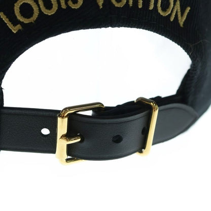 Louis Vuitton Cap LV Iconic Logo Embroidery Hat Noir Black M7050m Gold Hardware
