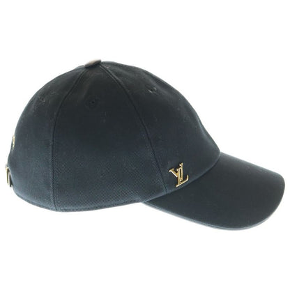 Louis Vuitton Cap LV Iconic Logo Embroidery Hat Noir Black M7050m Gold Hardware