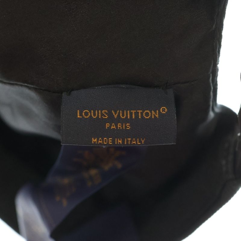 Louis Vuitton Cap LV Iconic Logo Embroidery Hat Noir Black M7050m Gold Hardware