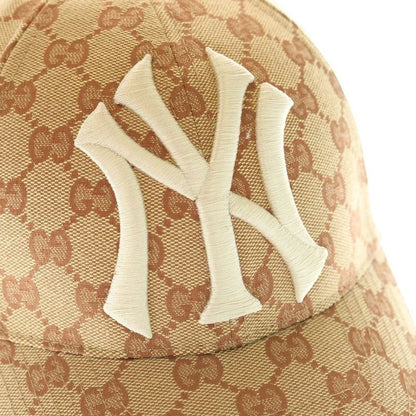 Gucci 18AW NEW YORK Yankees GG Baseball CAP Yankees Baseball Cap Hat Brown