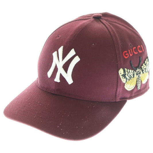 Gucci 18AW NEW YORK Yankees Baseball CAP Butterfly Embroidered Yankees Baseball