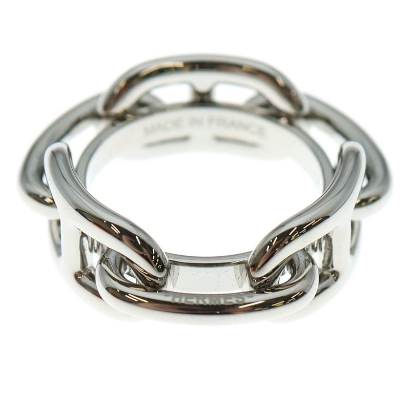 Hermes Chaine D'ancre Scarf Ring Silver