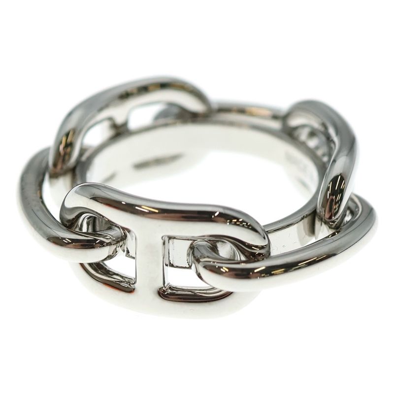 Hermes Chaine D'ancre Scarf Ring Silver
