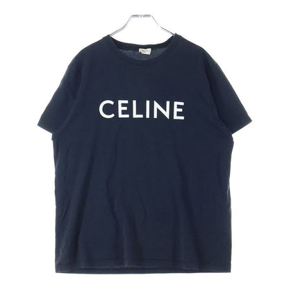 Celine Front Logo Crew Neck Short Sleeves T-shirt Cut And Sewn Black 2x308916g