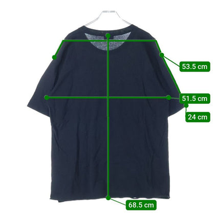 Saint Laurent Paris Logo Print T-shirt Short Sleeves Black/blue 480406