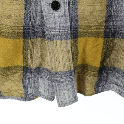 Celine 21SS Gradient Check Rayon Loose Long Sleeve Long Sleeved Shirt Yellow