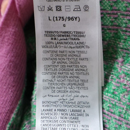 Gucci GG All-over Jacquard Check Wool Knit Cardigan Pink/green 727110