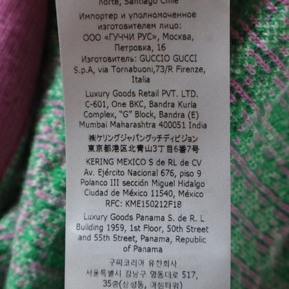 Gucci GG All-over Jacquard Check Wool Knit Cardigan Pink/green 727110