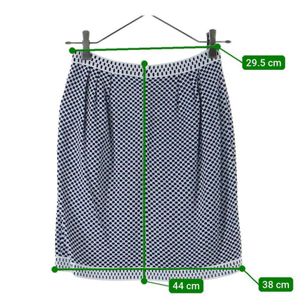 Chanel Coco Logo Plate Viscose Rayon Knit Waffle Fabric Medium Tight Skirt