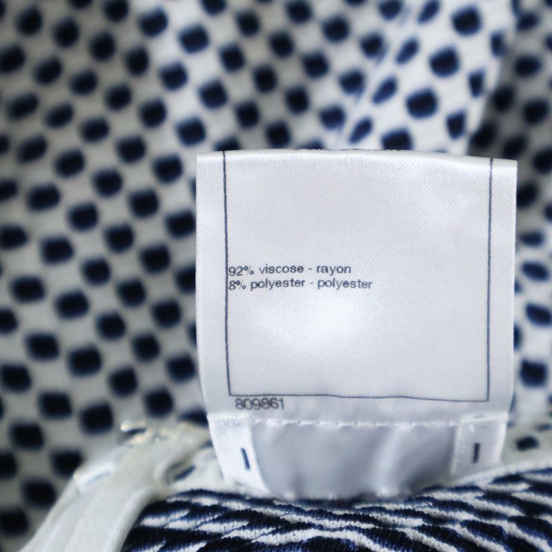 Chanel Coco Logo Plate Viscose Rayon Knit Waffle Fabric Medium Tight Skirt