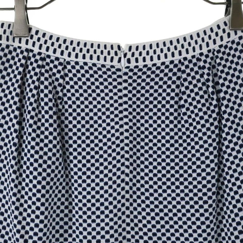 Chanel Coco Logo Plate Viscose Rayon Knit Waffle Fabric Medium Tight Skirt