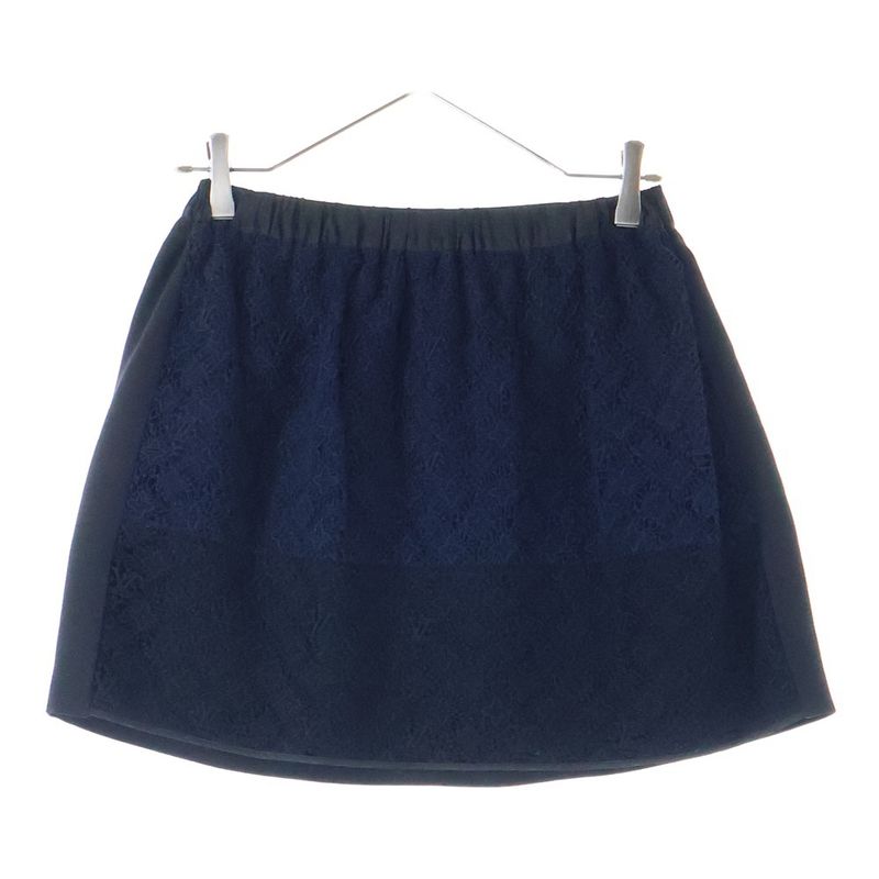 Louis Vuitton 14AW Monogram Flower Pattern Lace Switch Acetate Rayon Flared