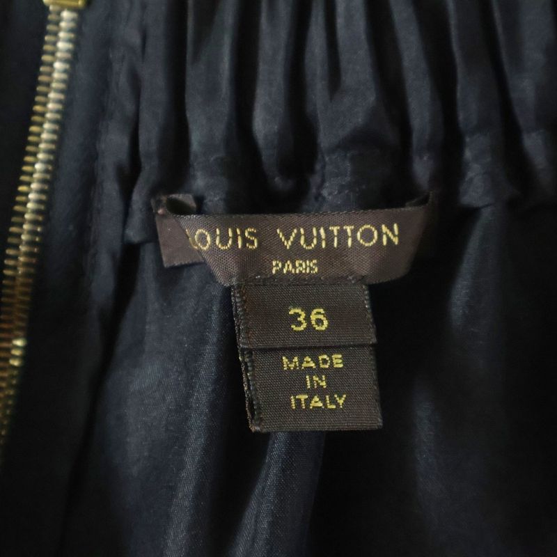 Louis Vuitton 14AW Monogram Flower Pattern Lace Switch Acetate Rayon Flared