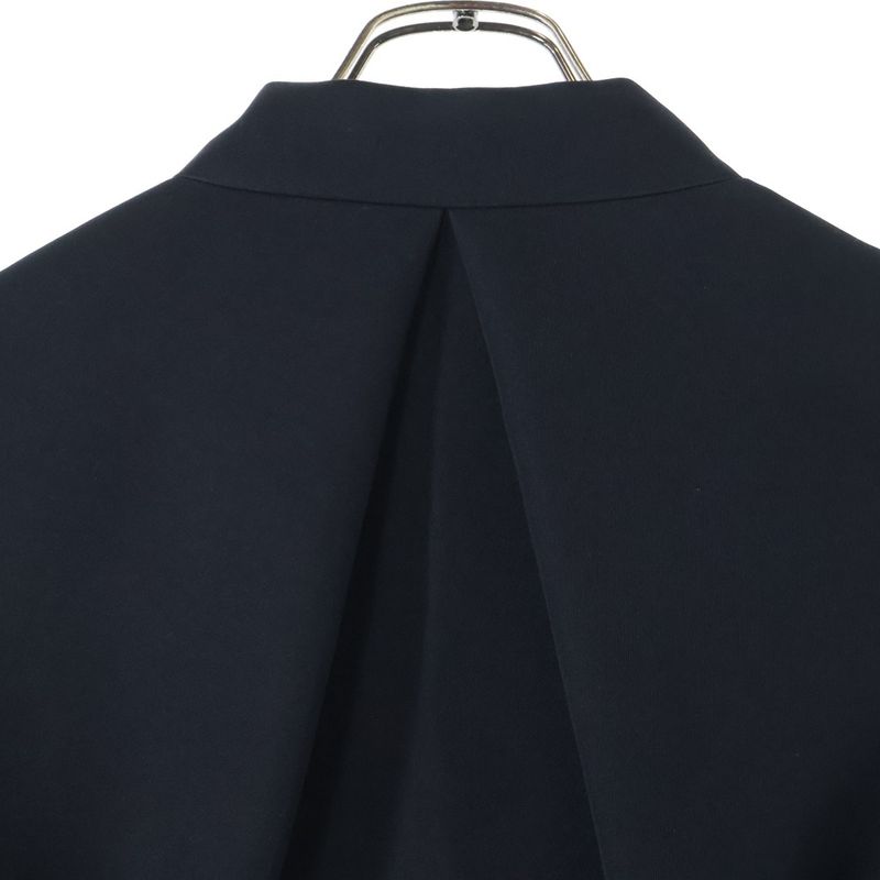 Louis Vuitton 06AW Deformed Walnut Button Stand Collar Zip-up Cotton Short