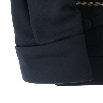 Louis Vuitton 06AW Deformed Walnut Button Stand Collar Zip-up Cotton Short