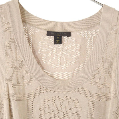 Louis Vuitton 06SS Flower Pattern Rayon Knit Sleeveless Medium Tight Dress