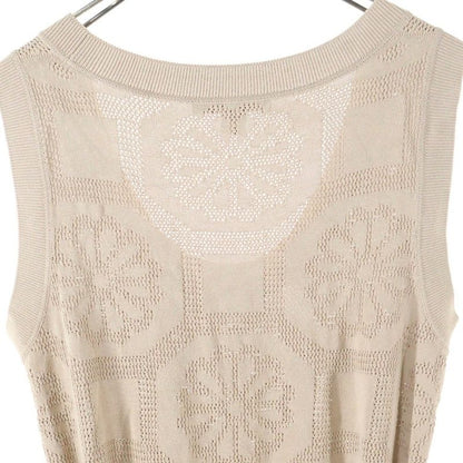 Louis Vuitton 06SS Flower Pattern Rayon Knit Sleeveless Medium Tight Dress