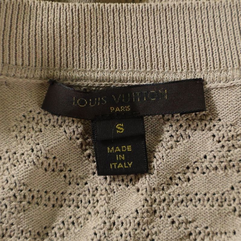 Louis Vuitton 06SS Flower Pattern Rayon Knit Sleeveless Medium Tight Dress