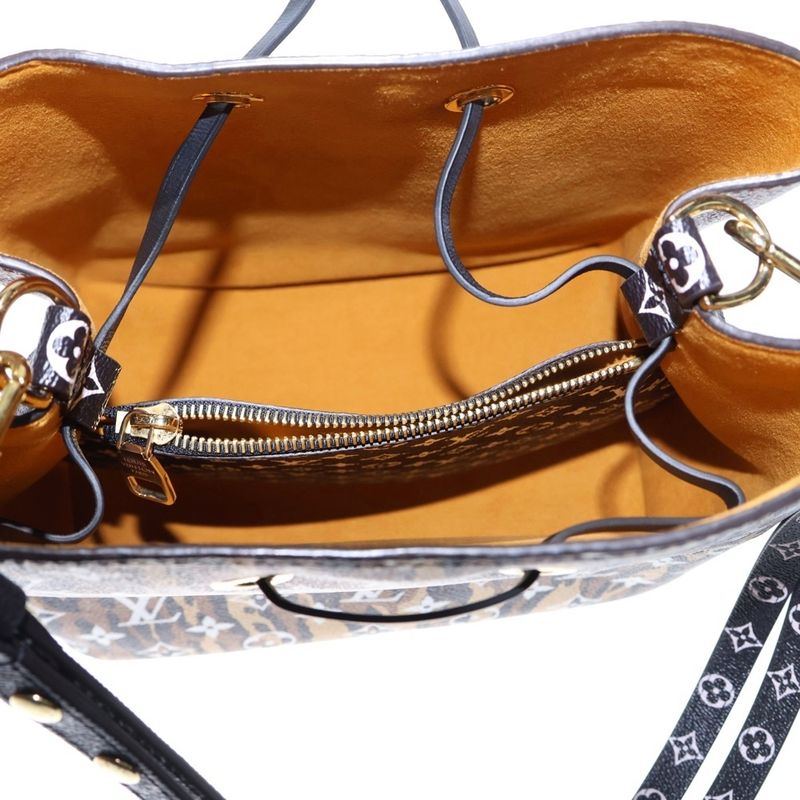 Louis Vuitton Monogram Jungle Neonoe Handbag Shoulder Bag Brown And Black Gold