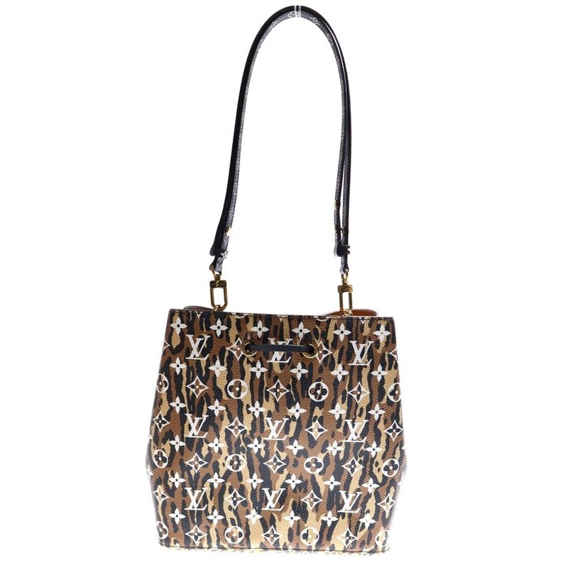 Louis Vuitton Monogram Jungle Neonoe Handbag Shoulder Bag Brown And Black Gold