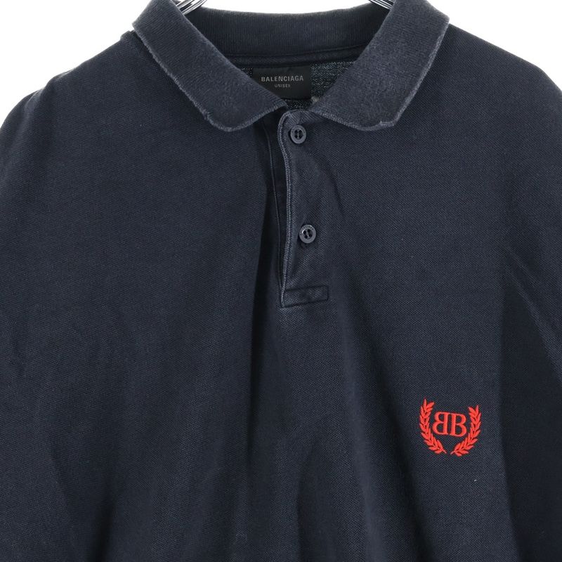 Balenciaga Laurel Classic S/S Laurel Classic Short-sleeved Polo Shirt Black