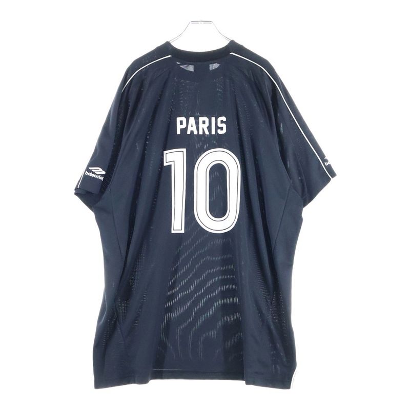 Balenciaga 24SS Soccer Logo Oversized Short-sleeved T-shirt Black 777705