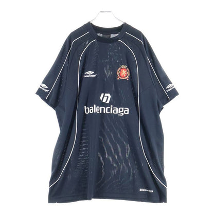 Balenciaga 24SS Soccer Logo Oversized Short-sleeved T-shirt Black 777705