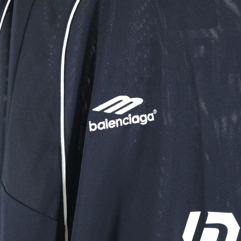 Balenciaga 24SS Soccer Logo Oversized Short-sleeved T-shirt Black 777705