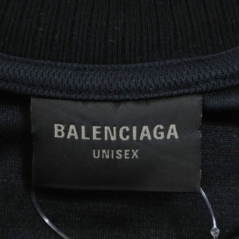 Balenciaga 24SS Soccer Logo Oversized Short-sleeved T-shirt Black 777705