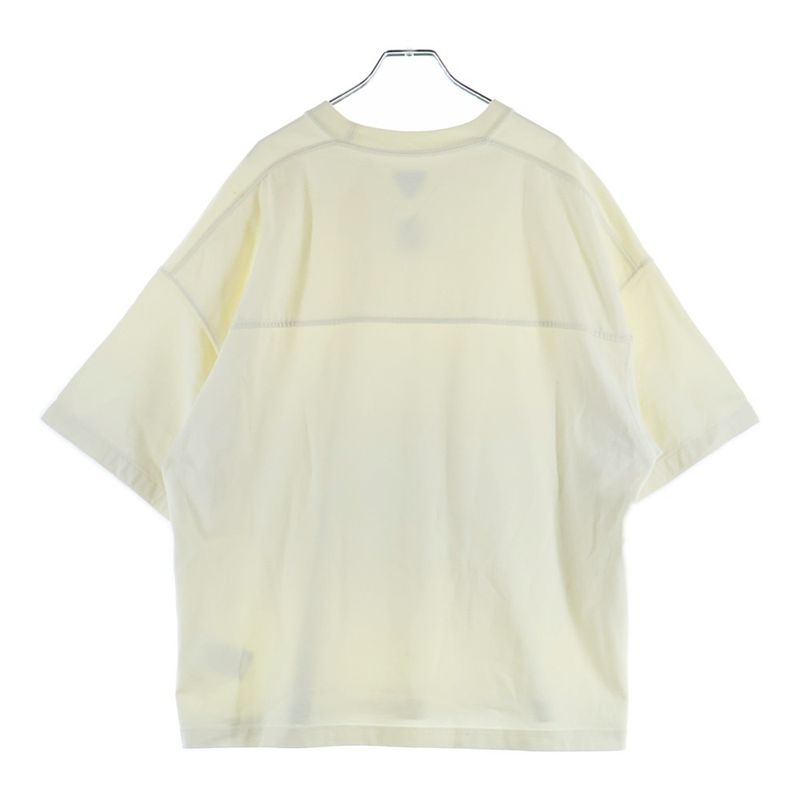 Bottega Veneta Oversized Crew Neck T-shirt Short Sleeves Cut And Sewn White