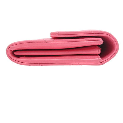 New Model 24] Chanel Matelasse Flap Wallet Lambskin Star Pink Box Storage Bag